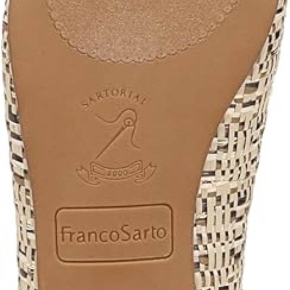 Franco Sarto Womens Abigail Bow Ballet Flats Multi Beige Fabric 8 M - Picture 7 of 7